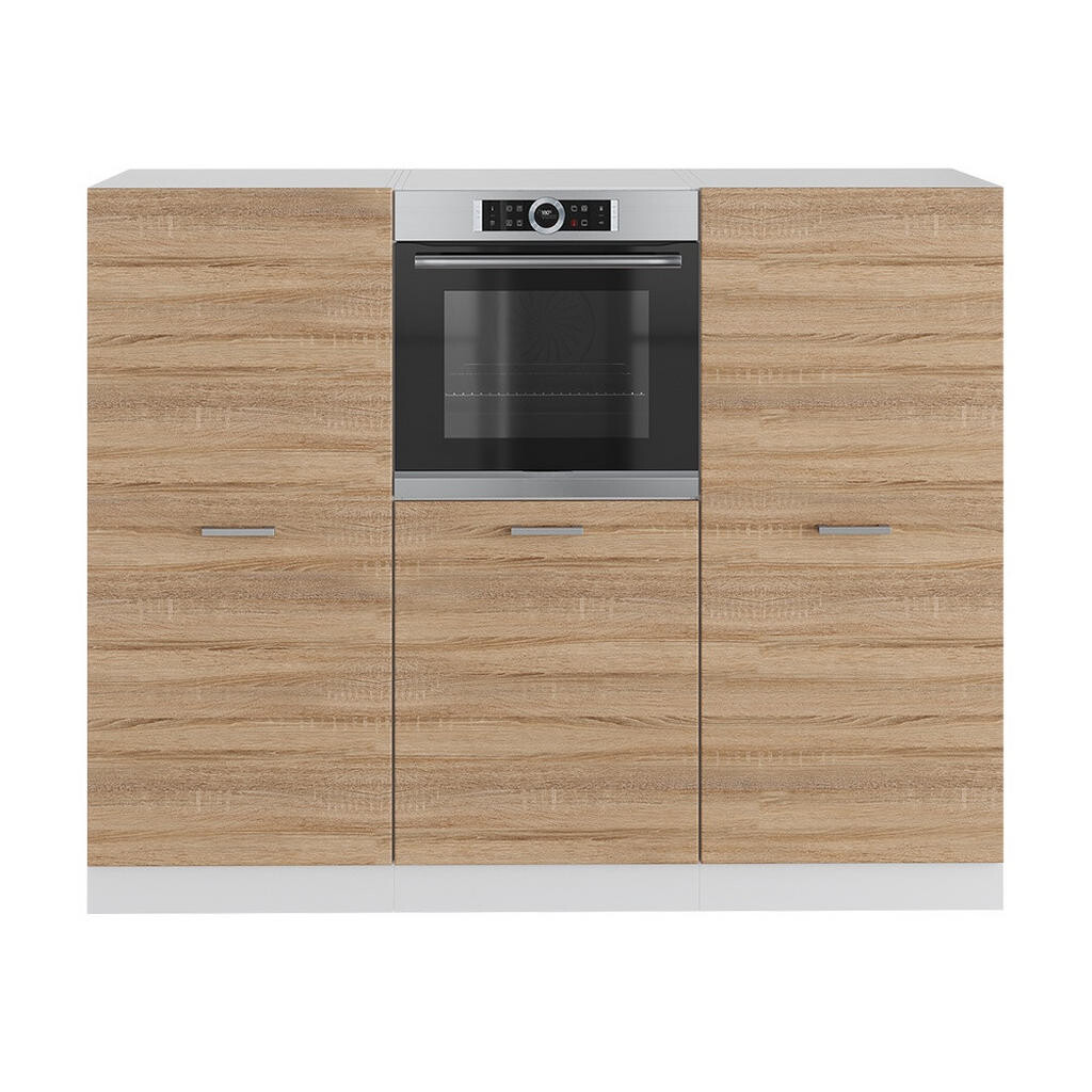Vicco KUCHYŇSKÝ BLOK R-Line Sonoma/bílá 180 cm bez pracovní desky