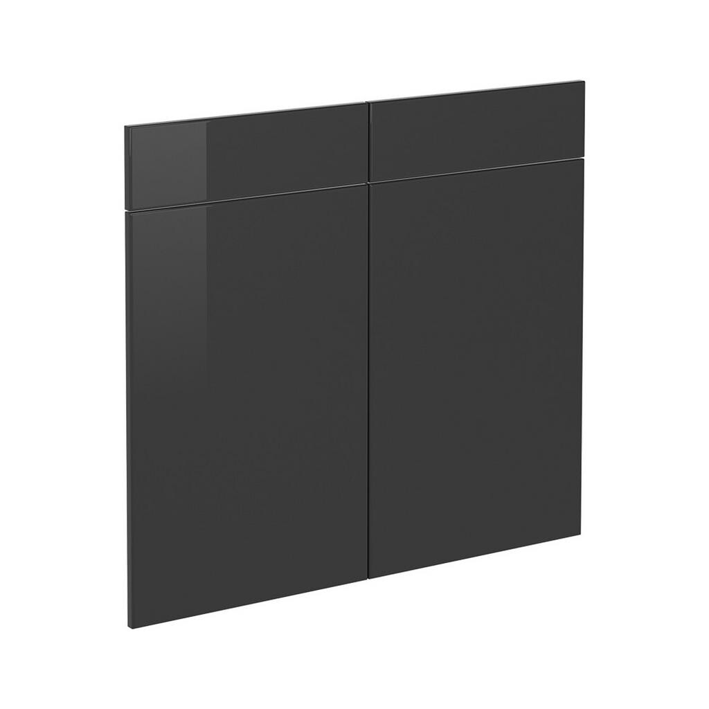 Vicco KUCHYŇSKÁ DVÍŘKA R-Line Antracitový vysoký lesk 79.2 x 70.8 cm nábytková čela pro spodní skříňku se zásuvkami