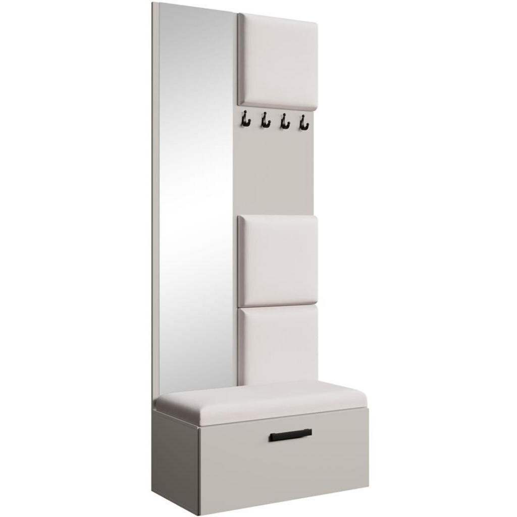 Beautysofa PŘEDSÍŇOVÁ sestava Margaret III 81/203/43 s čalouněnými panely, kašmírová|černá