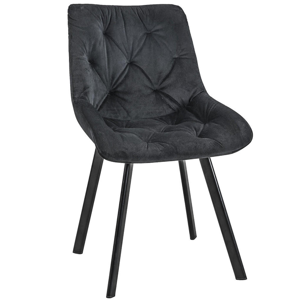 RAUMHIRSCH FURNITURE ČALOUNĚNÁ ŽIDLE, samet, kovové nohy černé 50/90/58,5