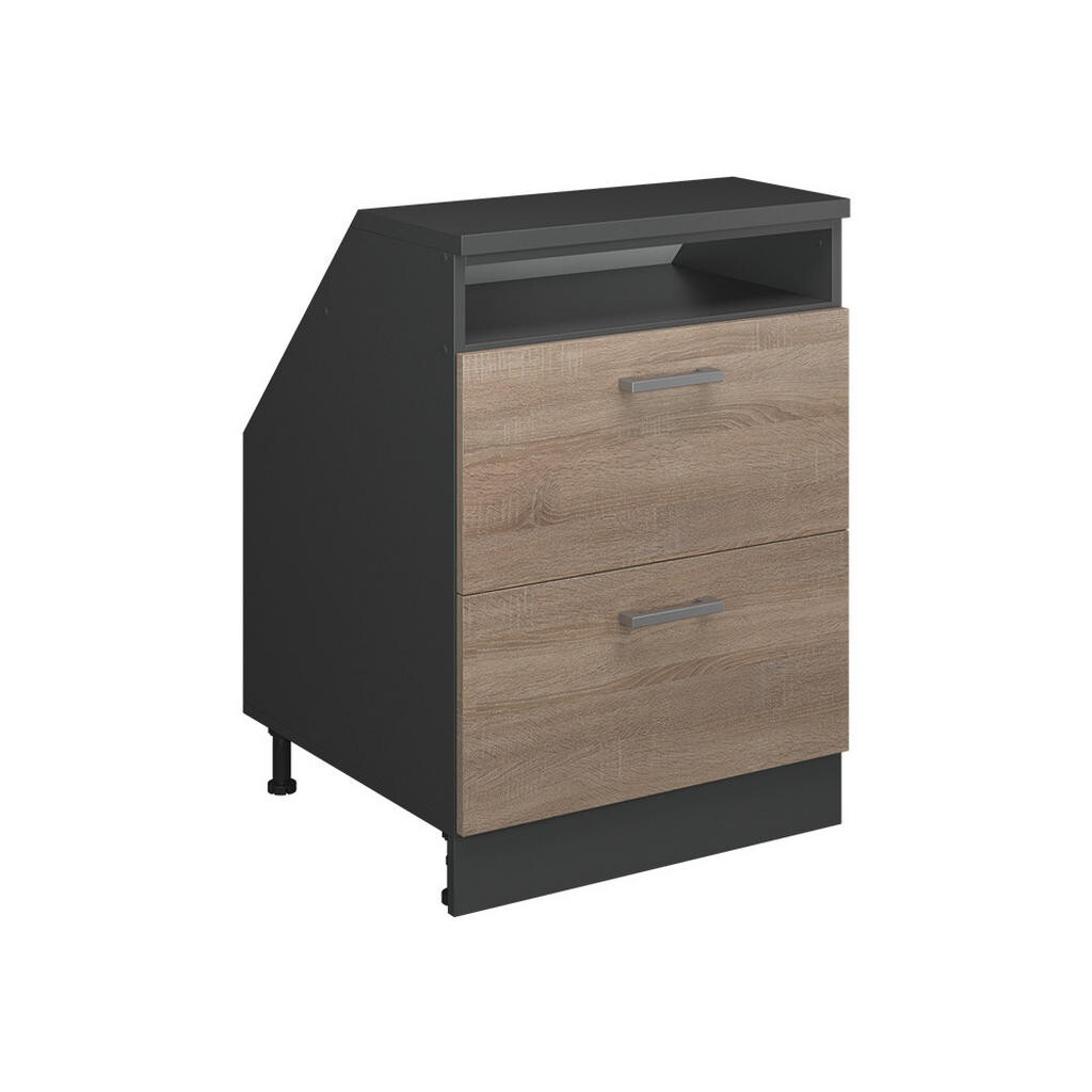 Vicco ŠIKMÁ SKŘÍŇ Rion Sonoma 60 x 81.6 cm se 2 zásuvkami, korpus skříně hloubka 60 cm