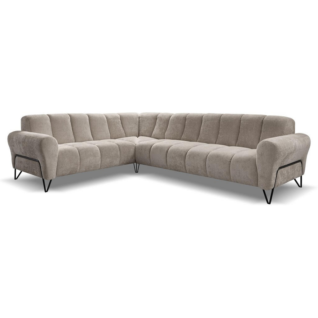 Beautysofa ROHOVÁ pohovka Volare bez funkce spaní, cappuccino, pravá