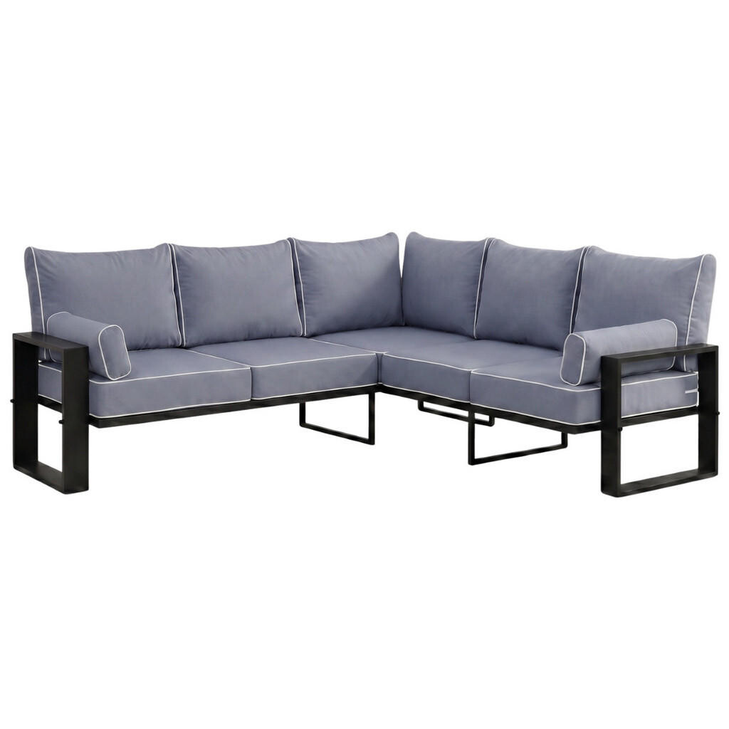 Beautysofa ROHOVÝ díl pohovky Verdino 2R2 s kovovým rámem 207 cm, modrošedý