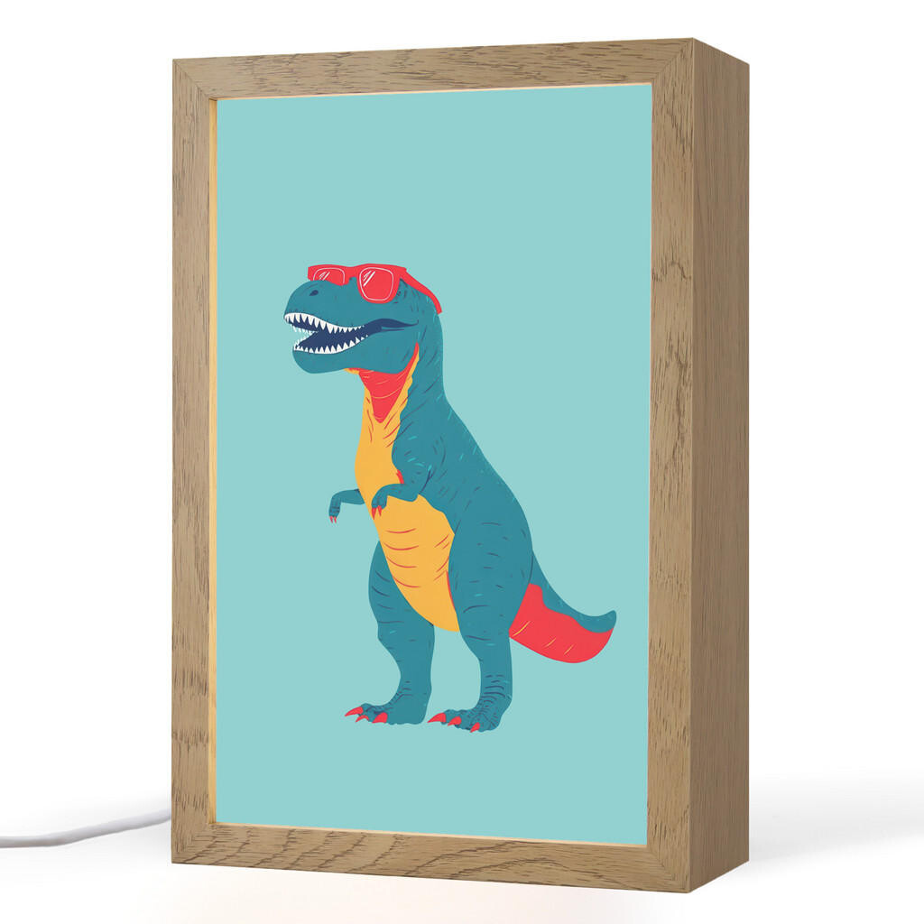 OnlyWow NOČNÍ LAMPIČKA Dinosaurus - Modrá - Sluneční brýle 20x30 cm
