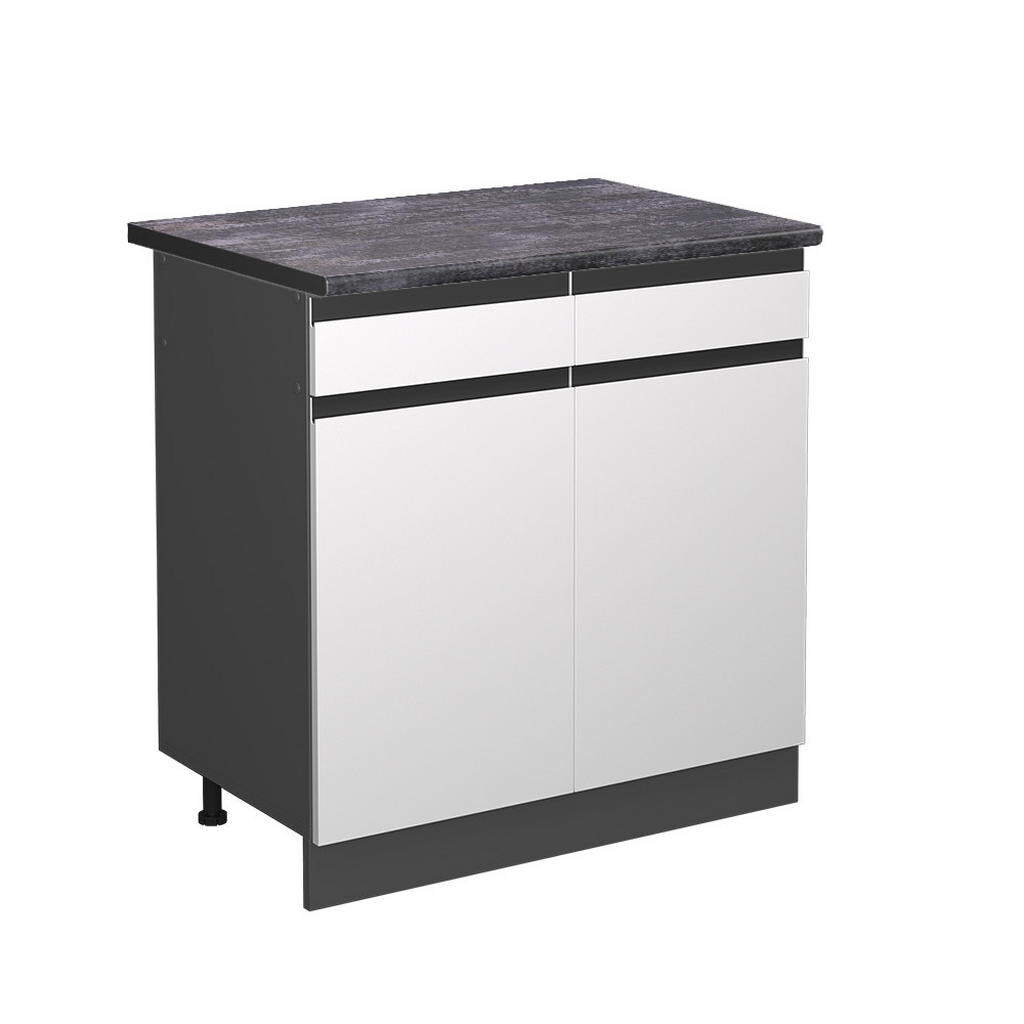 Vicco SPODNÍ SKŘÍŇKA KUCHYŇSKÉ LINKY R-Line Bílá 80 cm , PD Antracit