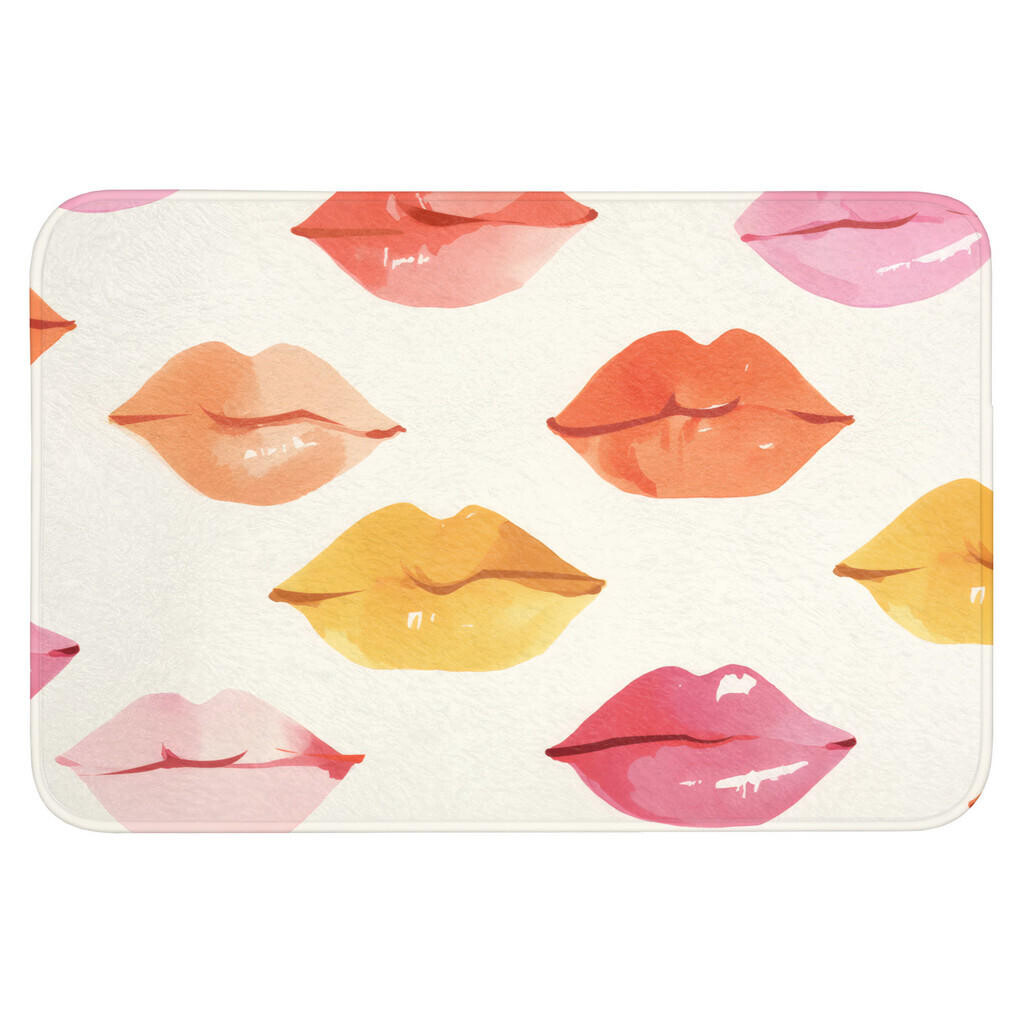 OnlyWow KOUPELNOVÁ PŘEDLOŽKA Rty - barevné - lesklé 90x60 cm
