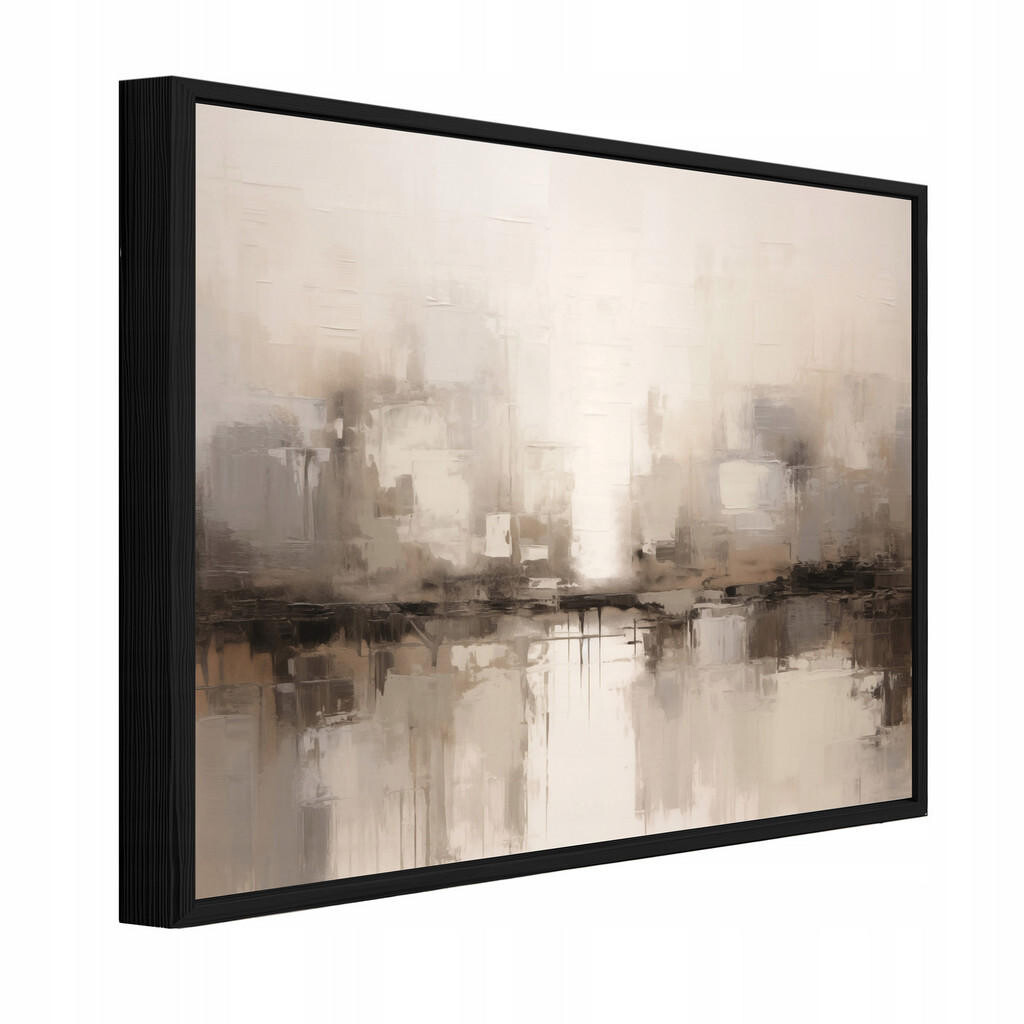 Wallarena ZARÁMOVANÉ obrazy Abstraktní Boho Béžová 60x40 cm