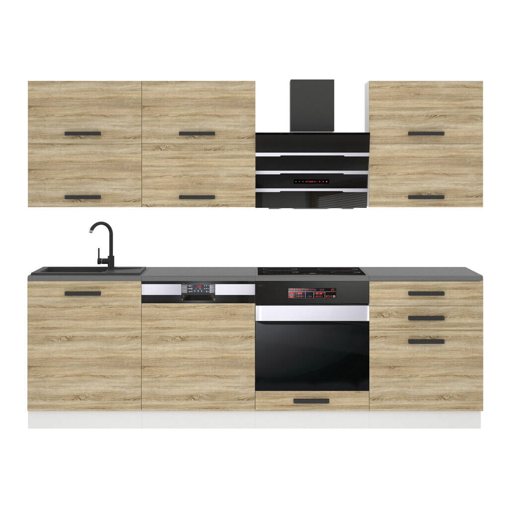 B BELINI GROUP KUCHYŇSKÁ LINKA Madison 240 cm, s pracovními deskami, Dub Sonoma