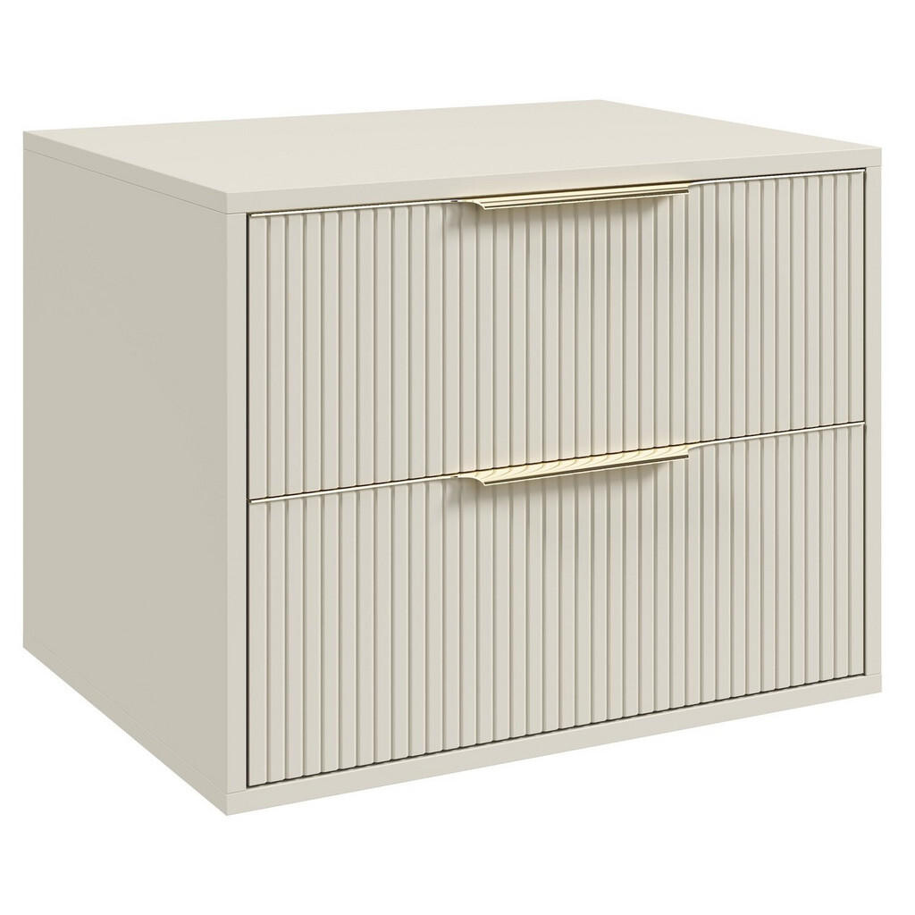 Badplaats SKŘÍŇKA POD UMYVADLO Rimini 2 zásuvky cashmere - 60 x 46 x 46 cm