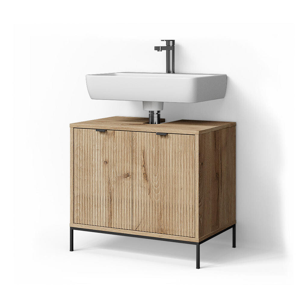 Livinity® VANITY UNIT ATERNO Dub Viking 70 x 63 cm se 2 dveřmi