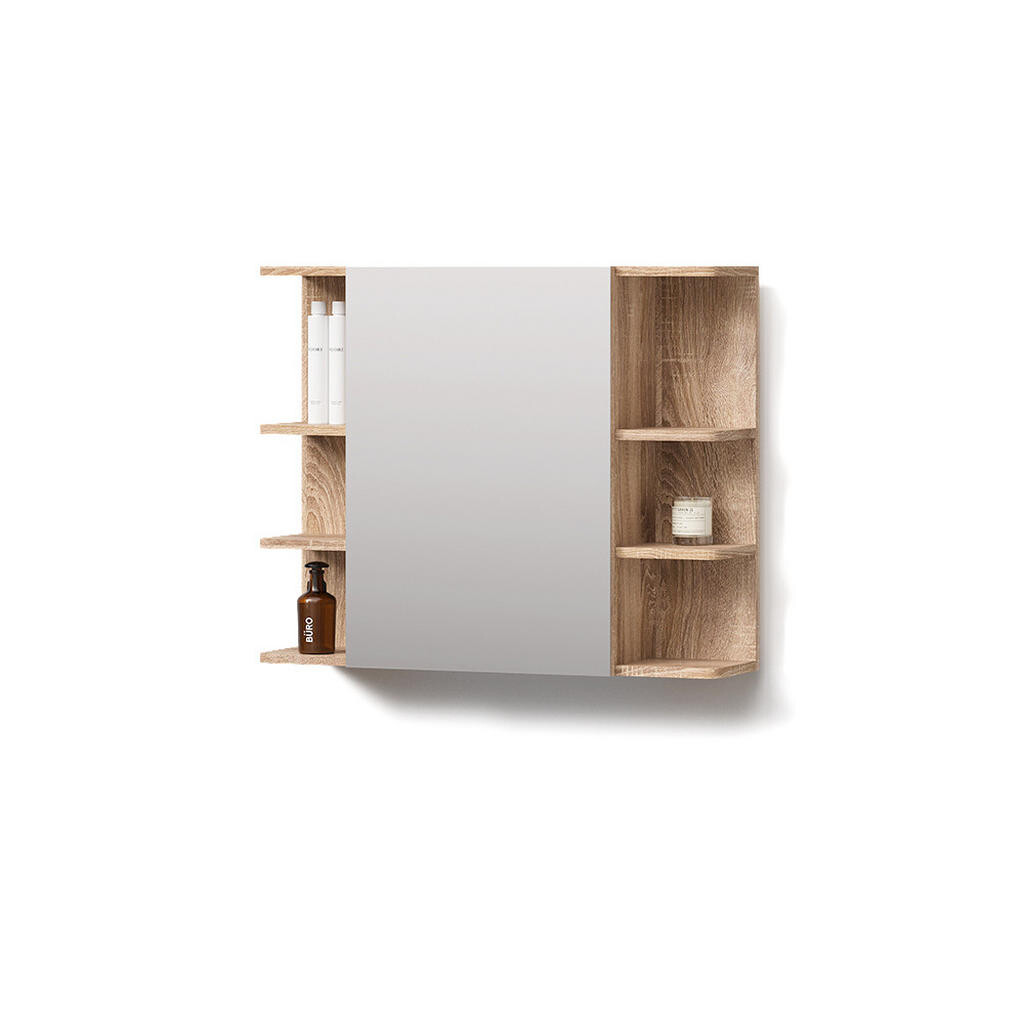 Livinity® KOUPELNOVÁ ZRCADLOVÁ SKŘÍŇKA Fucino Sonoma 79.6 x 64 cm