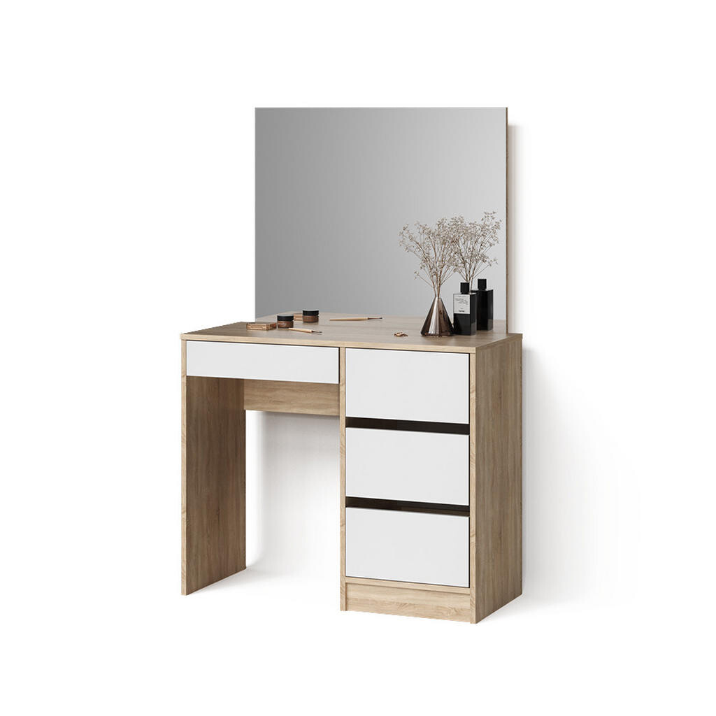 Livinity® TOALETNÍ STOLEK Imola Sonoma 90 cm se zrcadlem