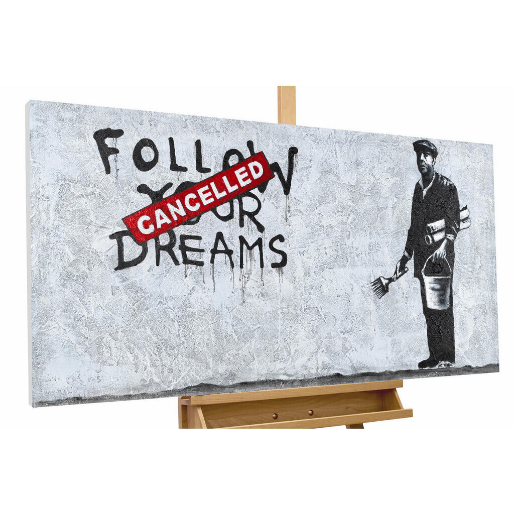 KUNSTLOFT RUČNĚ MALOVANÝ AKRYLOVÝ OBRAZ ČERVENÝ/ČERNÝ, 120/60 CM