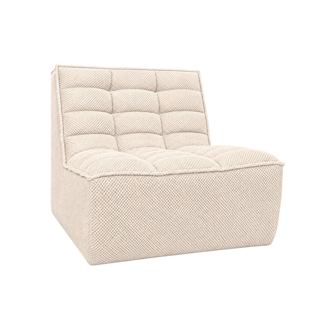Kaiser Möbel KŘESLO, lounge křeslo, plyšová tkanina Pop, Krémová, LAZY