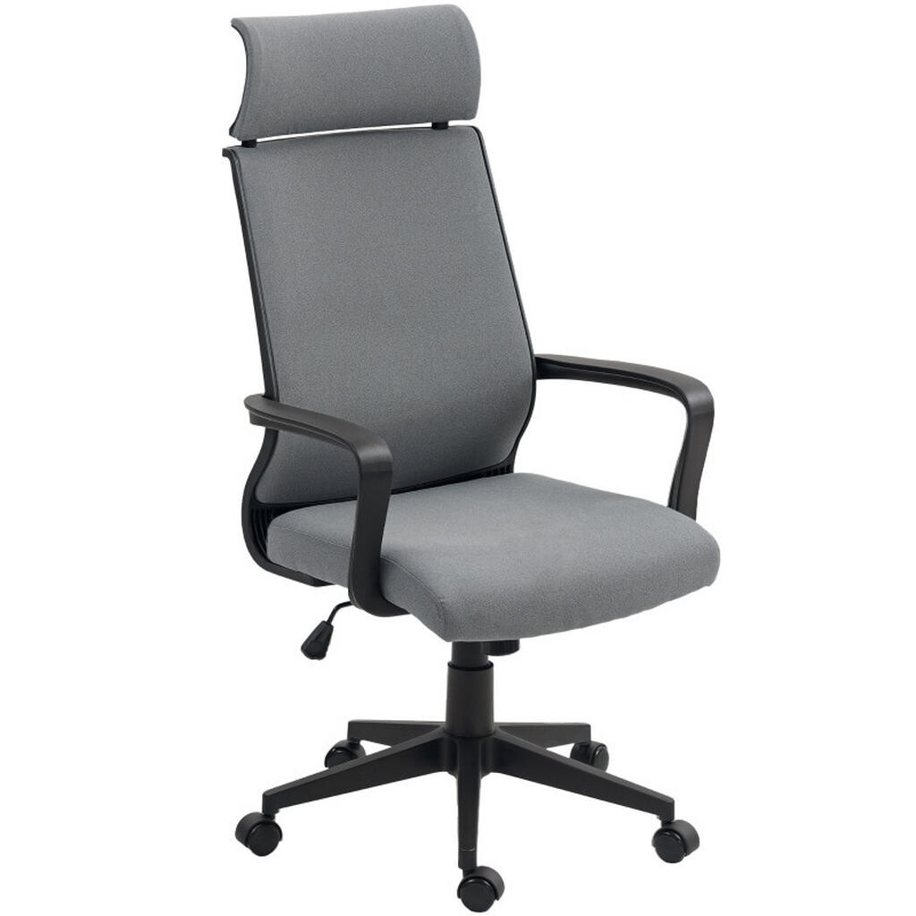SHOPENTRA ERGONOMICKÉ otočné židle s opěrkou hlavy a houpací funkcí, tmavě šedé