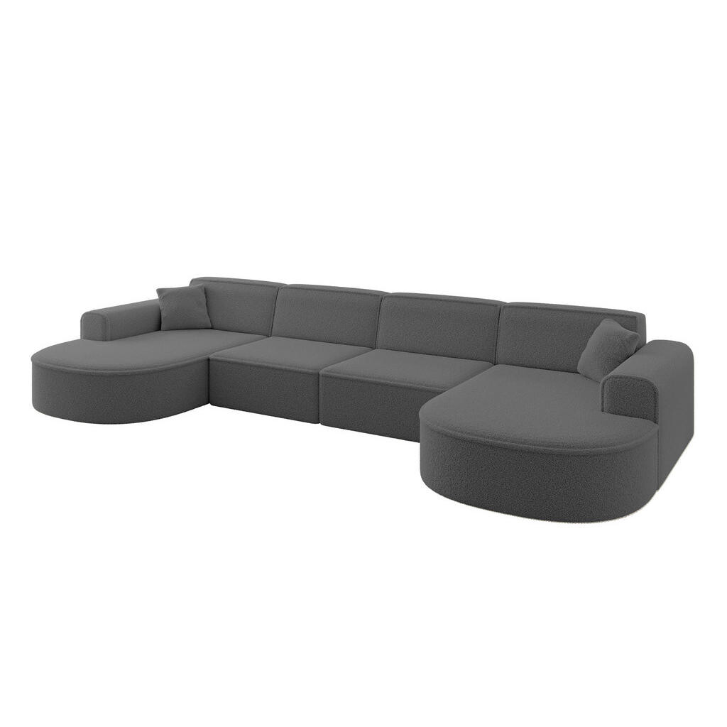ALTDECOR SEDACÍ SOUPRAVA MARI-U2 – 388x171x79 cm šedá buklé