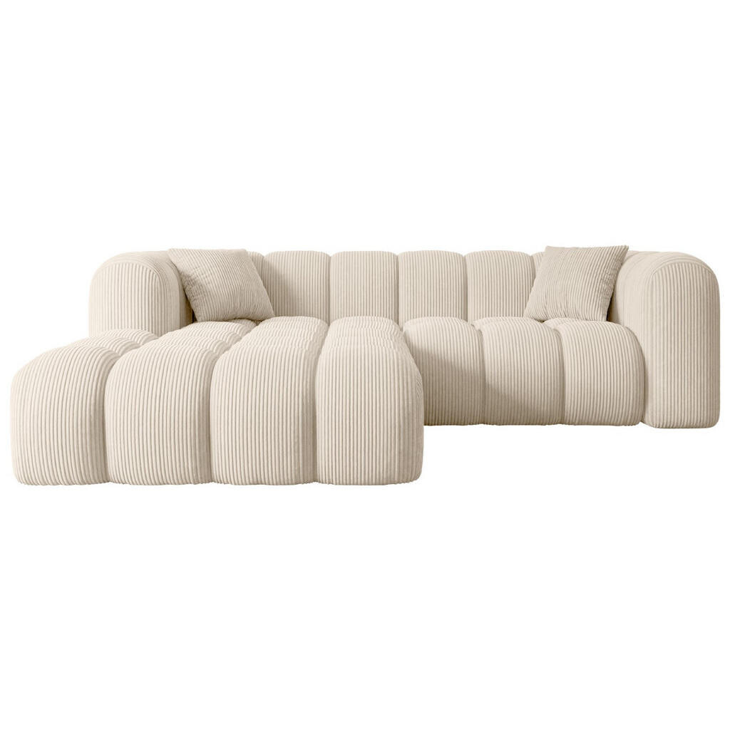 ALTDECOR ROHOVÁ SEDACÍ SOUPRAVA s otomanem vlevo OLEA-L1 – 231 × 173 × 74 cm, béžová