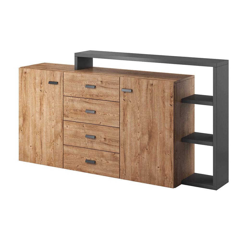 Petits-meubles SIDEBOARD Ilyes Dřevo a šedá