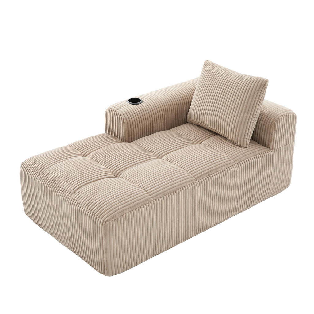 Urban Meuble LENOŠKA manšestr 158 cm, držák na pití, boční kapsy