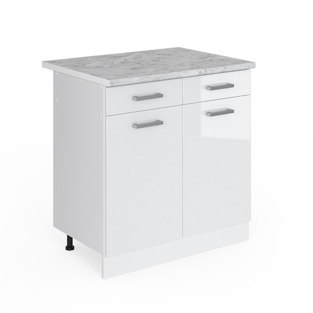Vicco SPODNÍ SKŘÍŇKA KUCHYŇSKÉ LINKY R-Line Bílá vysoký lesk 80 cm s pracovní deskou