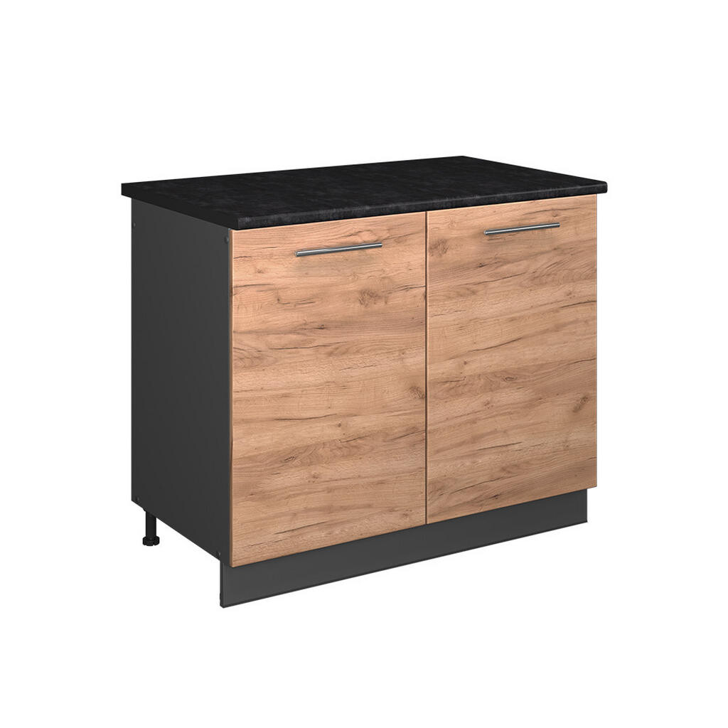 Vicco SKŘÍŇKA POD DŘEZ Fame-Line, Zlatý mocný dub/Antracit, 100 cm, PD Antracit