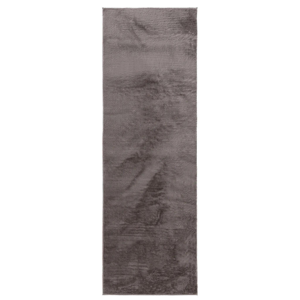 benuta UMĚLÉ kožíškové koberce Furry Šedá 80x300 cm