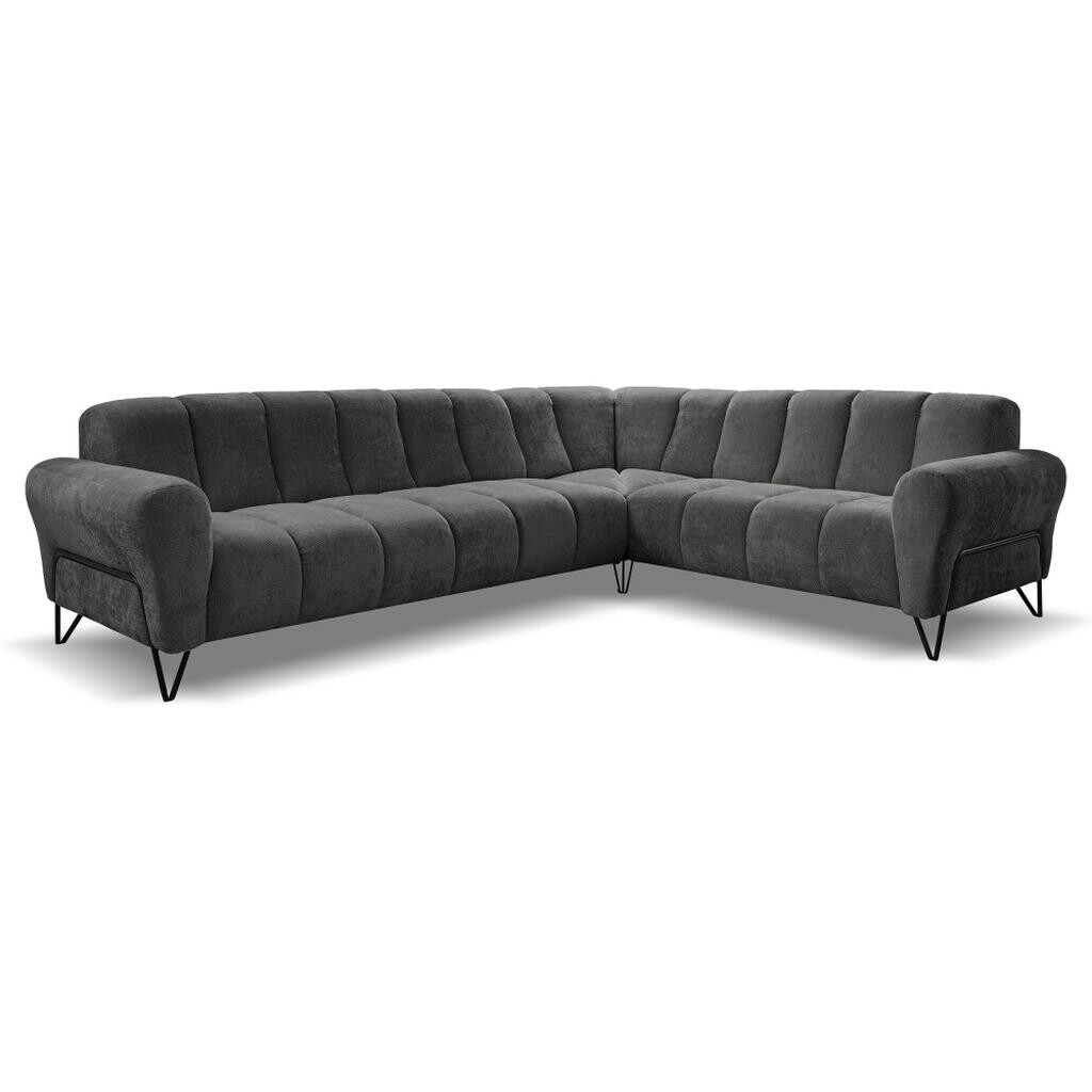 Beautysofa ROHOVÁ pohovka Volare bez funkce spaní, antracit, levá