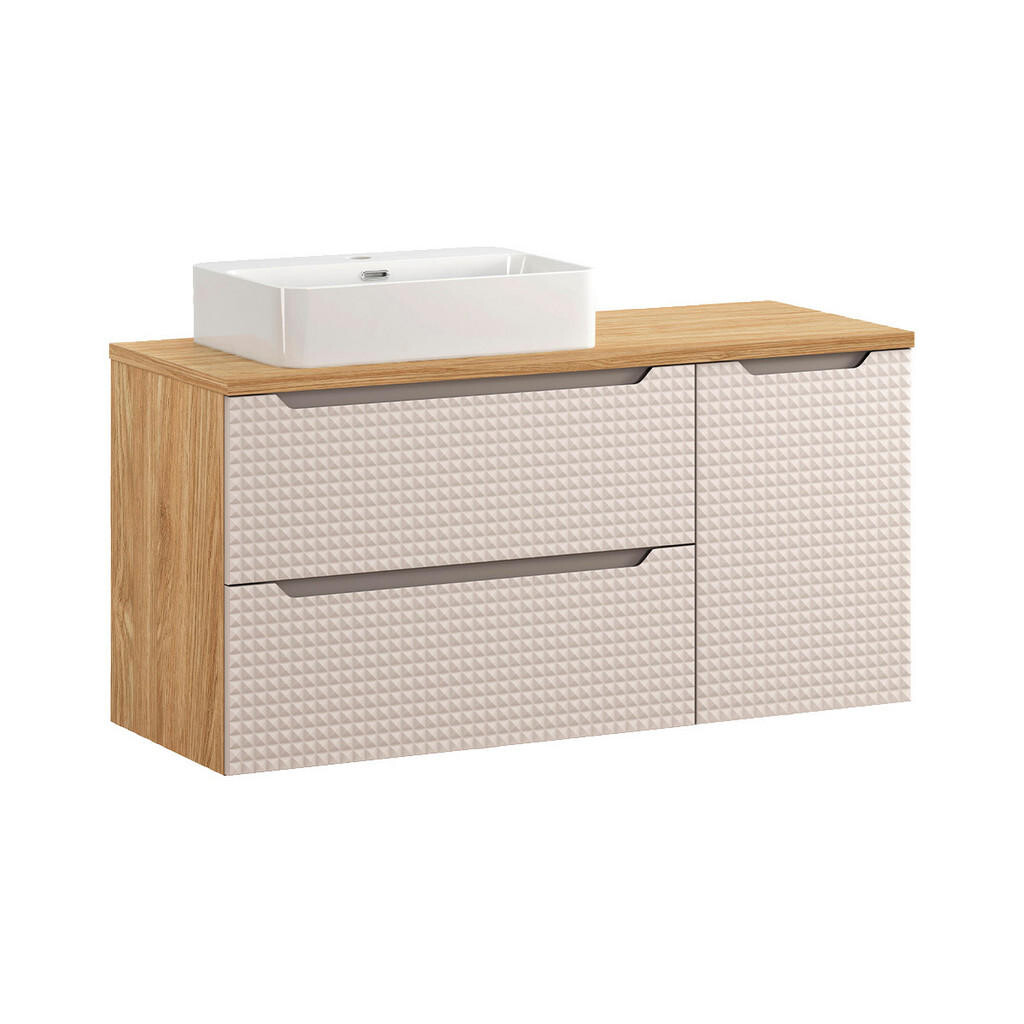 Petits-meubles UMYVADLO 120cm Mallory Béžová a dřevo