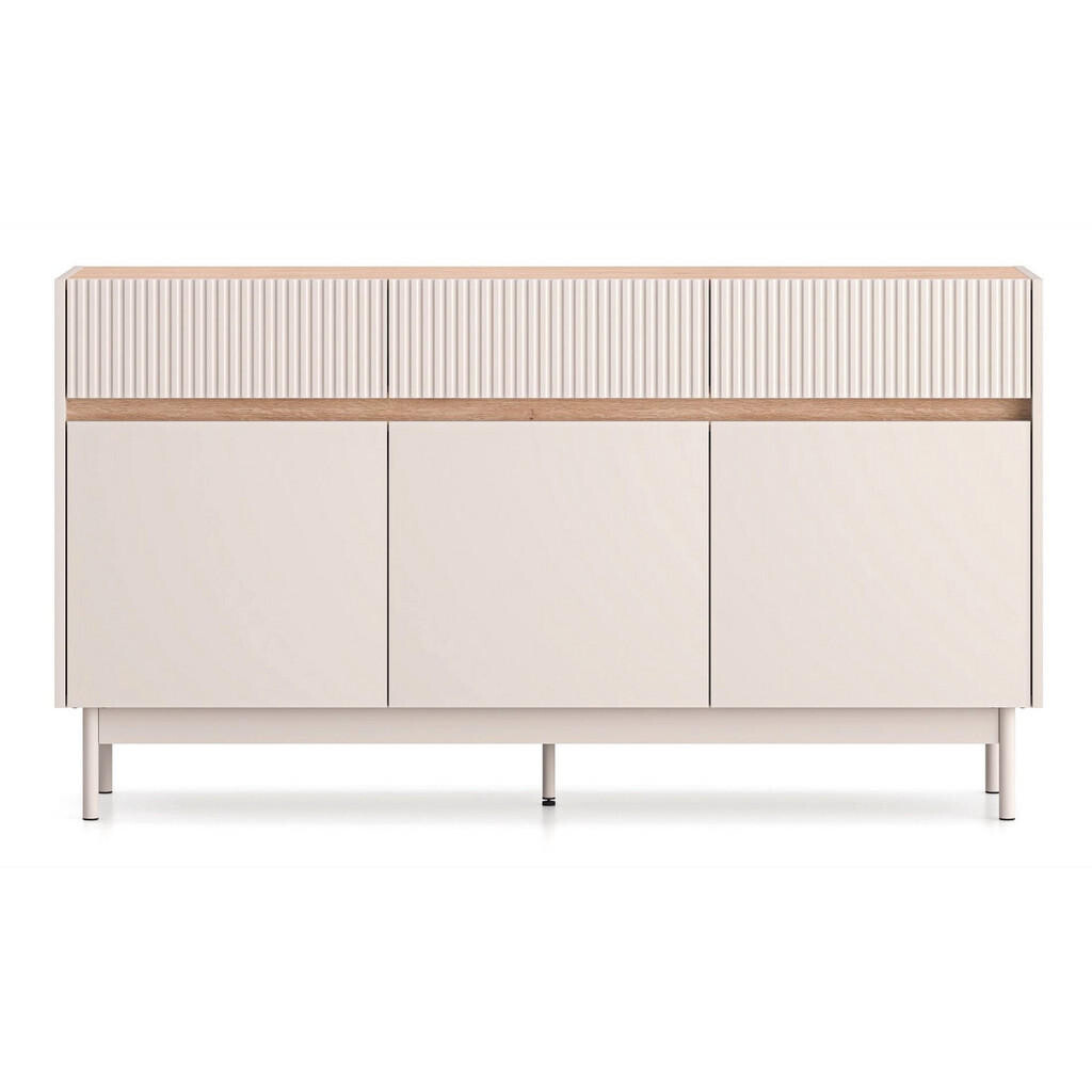 Selsey KOMODA Dunea kašmírově šedá/dekor dubu 154 cm