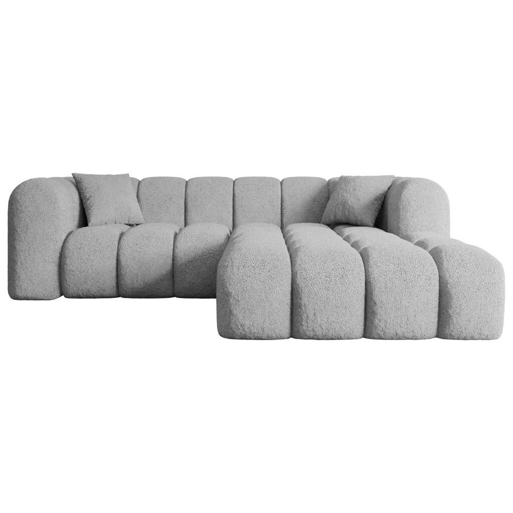 ALTDECOR ROHOVÁ SEDACÍ SOUPRAVA s otomanem vpravo OLEA-L1 – 231 × 173 × 74 cm, světle šedá