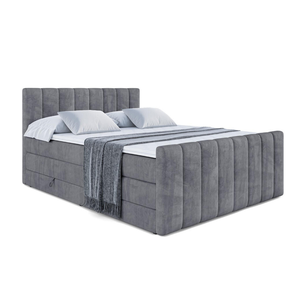 ALTDECOR POSTEL boxspring OTTA-Z KING – 120x200 – H3/H4 – tmavě šedá