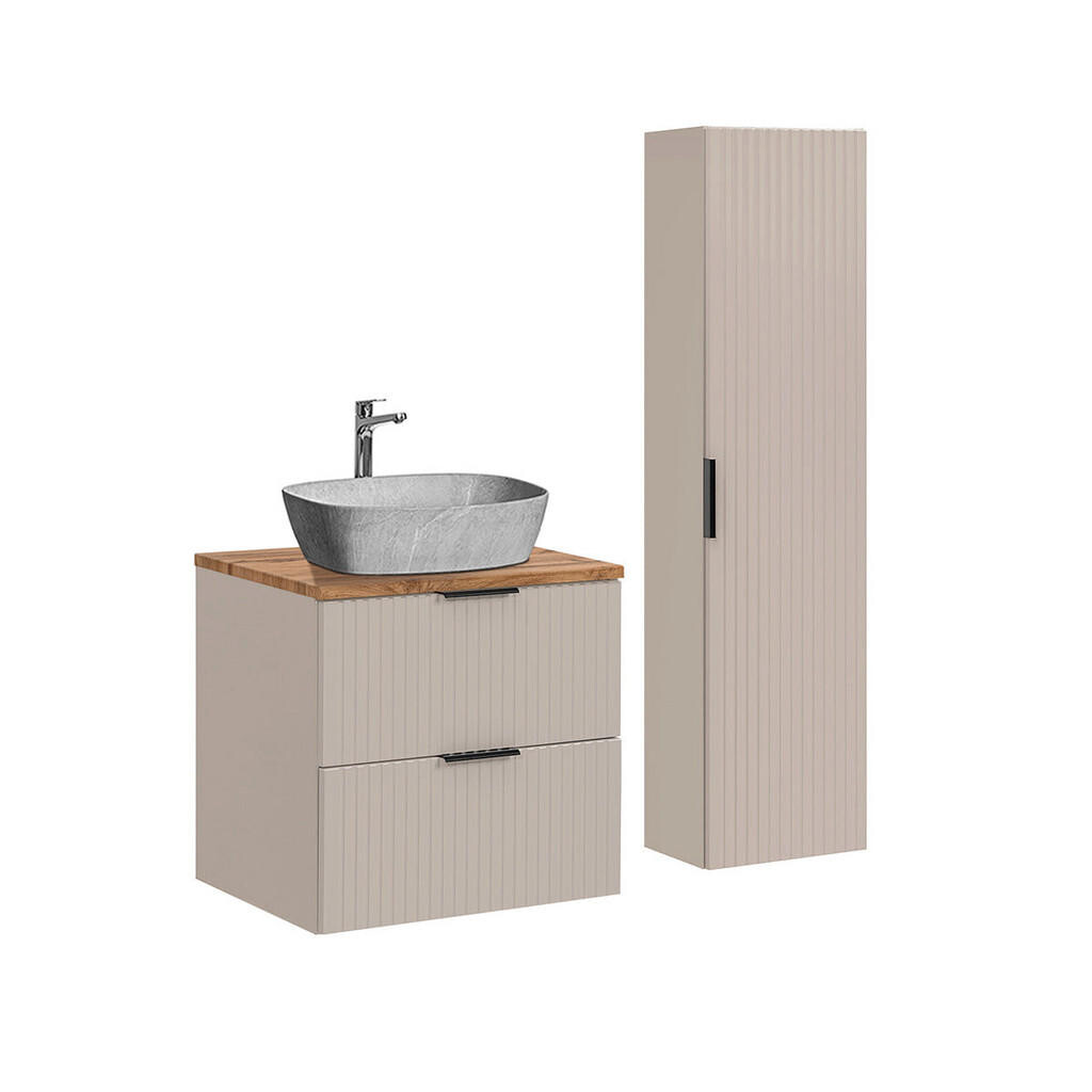 Petits-meubles KOUPELNOVÝ NÁBYTEK 60.6cm Adriel 2er-Set Béžová