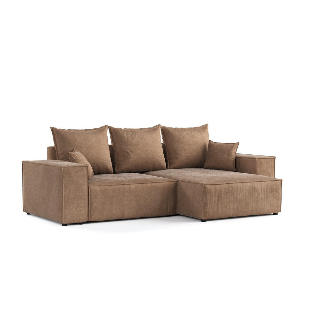 AltaBeds ROHOVÁ SEDAČKA SENSO, textil, Hnědá