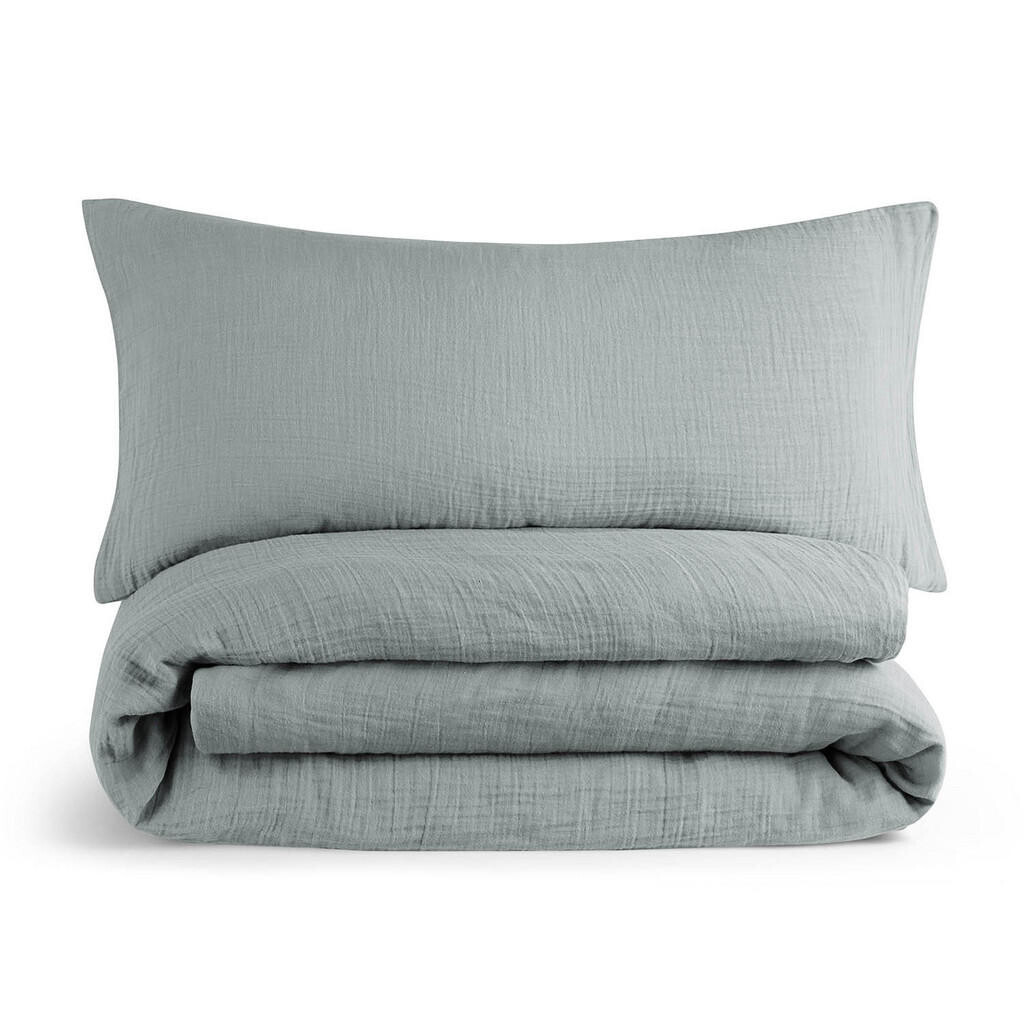 Blumtal POVLEČENÍ mušelín, 100% bavlna, 135/100 cm & 40/80 cm, modrá