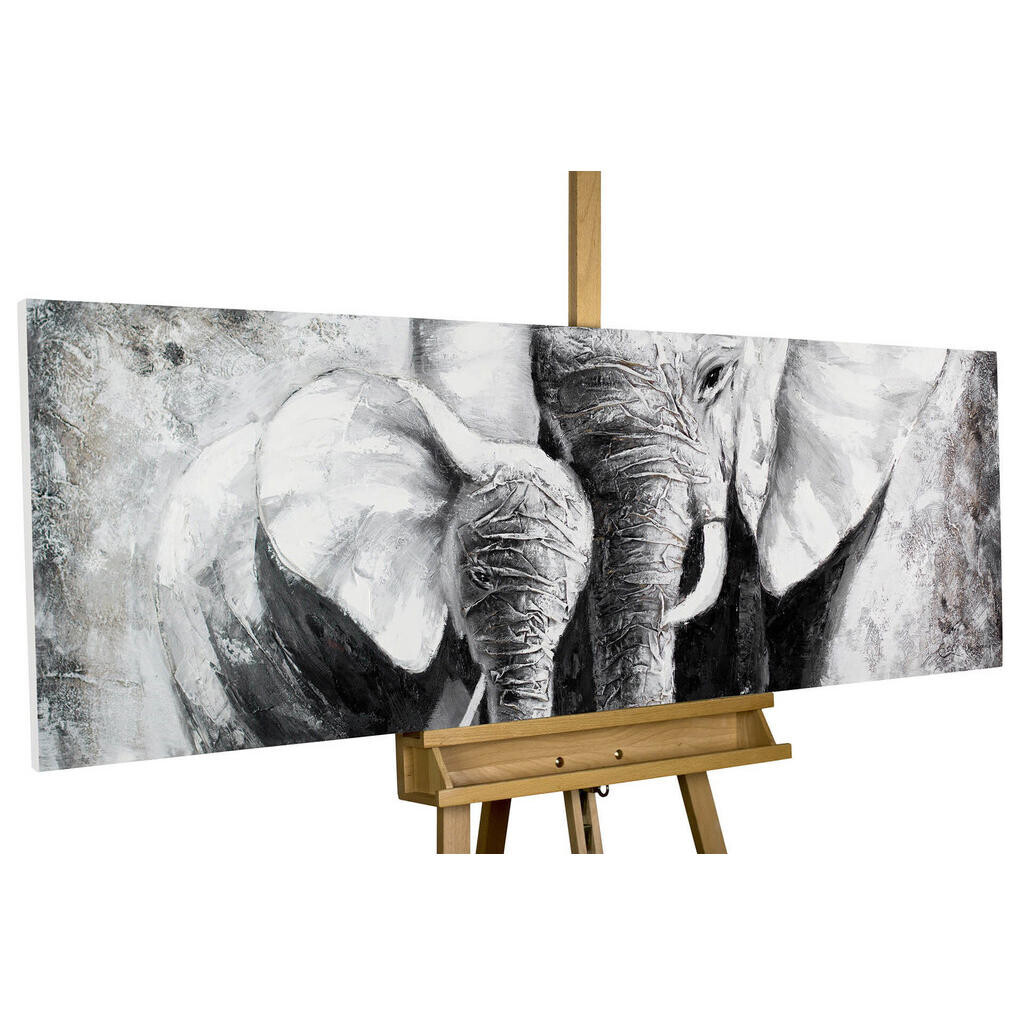 KUNSTLOFT RUČNĚ MALOVANÝ AKRYLOVÝ OBRAZ ŠEDÝ, 150/50 CM