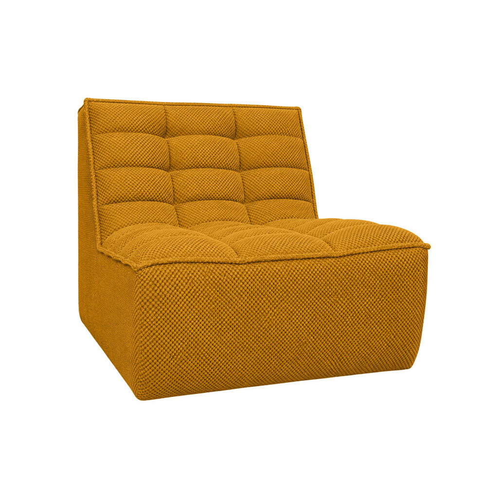 Kaiser Möbel KŘESLO, lounge křeslo, plyšová tkanina Pop, Hořčicová, LAZY