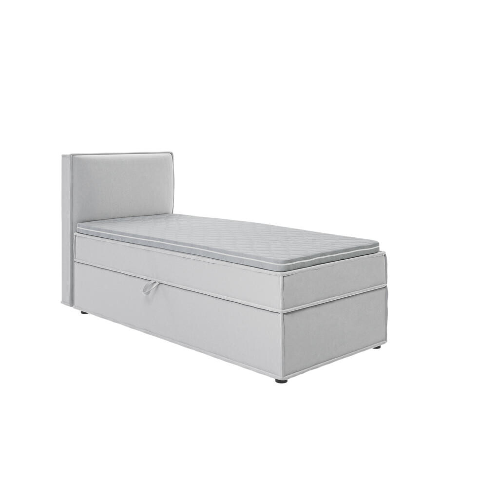 S-Style POSTEL BOXSPRING 90/200 cm Eclipse ze stříbrného mikrovlákna