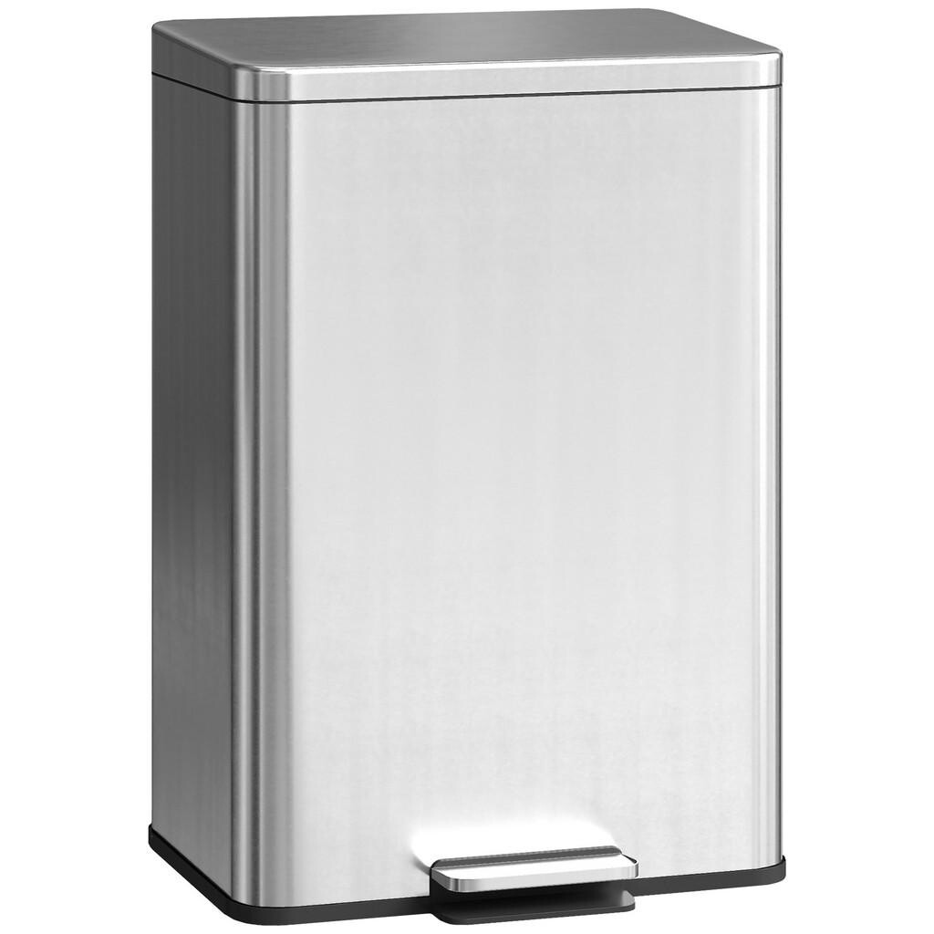HOMCOM KOŠ 20 L Šlapací koš s víkem Softclose, pedálem, koš s vnitřním košem