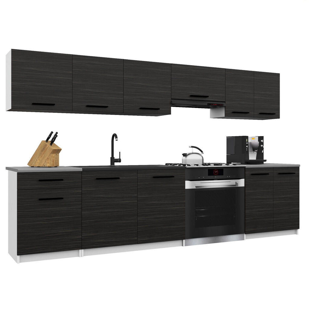 B BELINI GROUP KUCHYŇSKÁ LINKA Italia 2 240 cm, s pracovními deskami, Eben