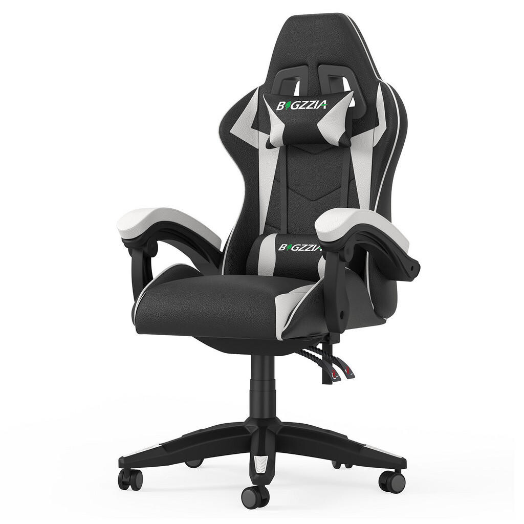 Rattantree HERNÍ-ŽIDLE ergonomická, nastavitelné opěradlo, polštářky – Černá/Bílá