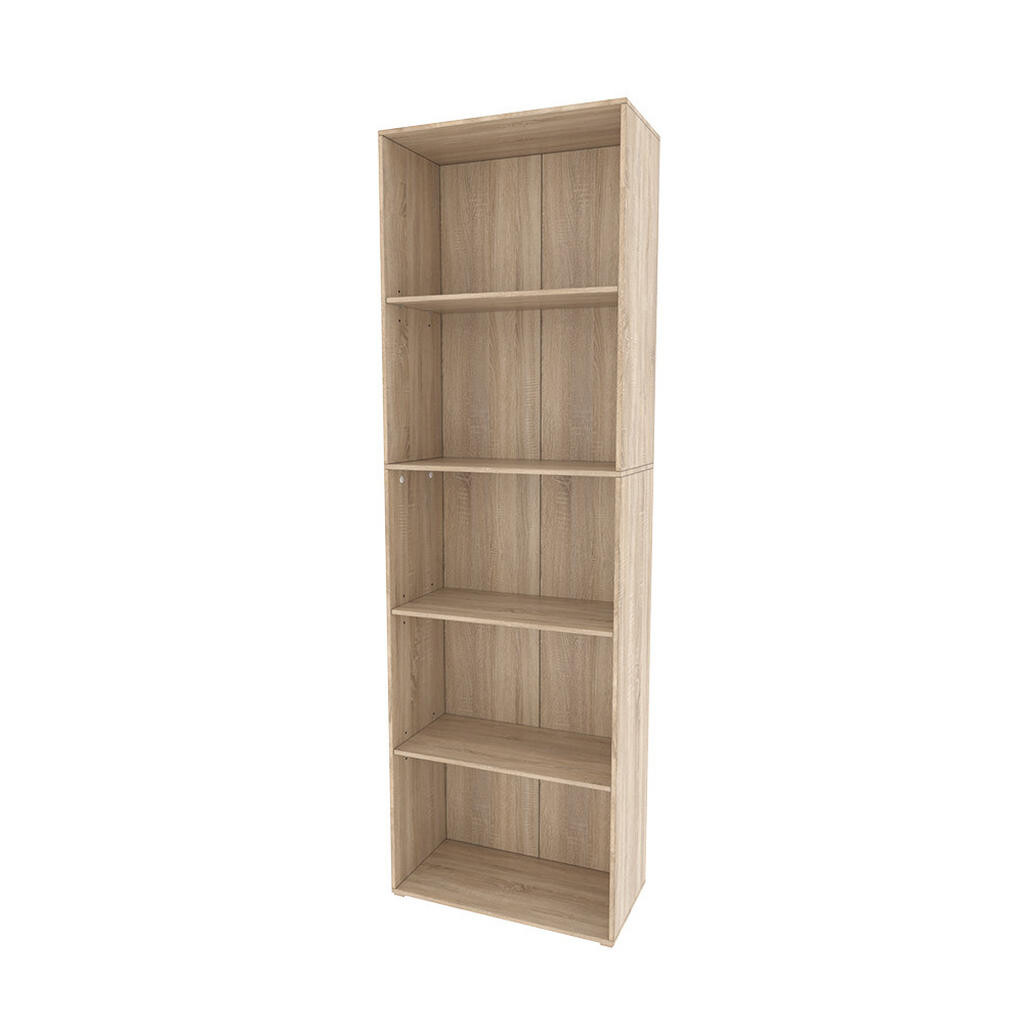 Vicco KNIHOVNA Bob Sonoma 60 x 190 cm s 5 přihrádkami