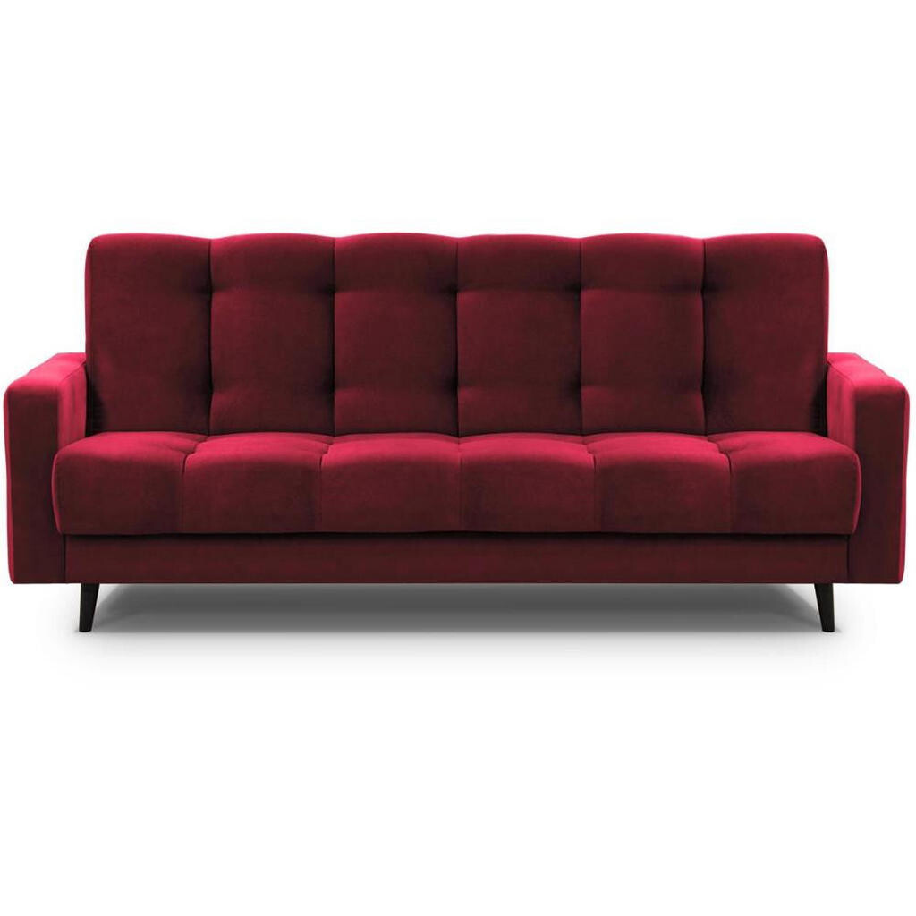 Beautysofa 3MÍSTNÁ rozkládací pohovka Nancy Bis, bordó