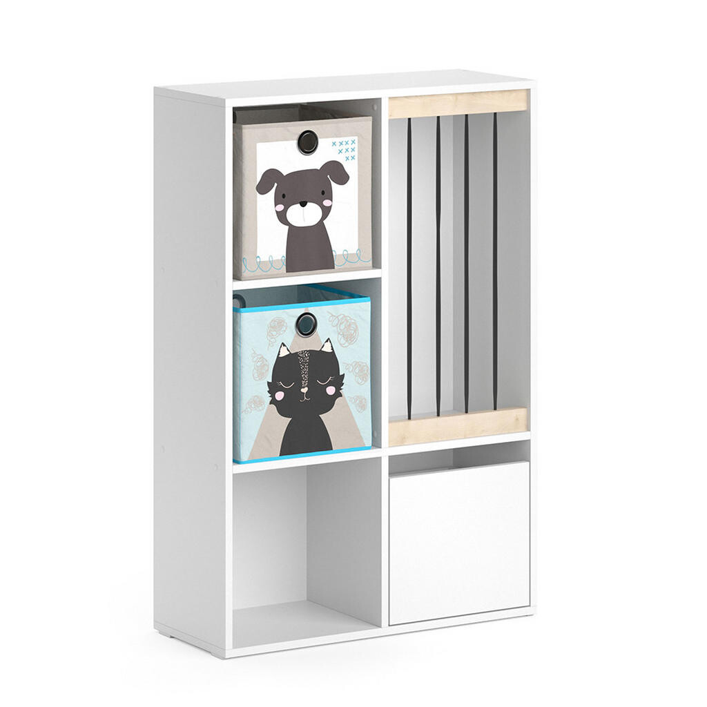 Vicco DĚTSKÁ POLIČKA Luigi Bílá 29.2 x 107.8 cm se 2 skládacími boxy opt.4