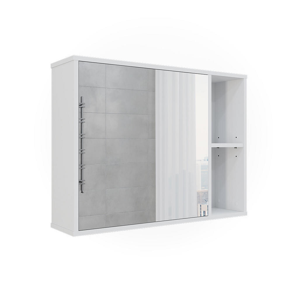 Vicco KOUPELNOVÁ SKŘÍŇKA SE ZRCADLEM Leano Bílá 80 x 60 cm