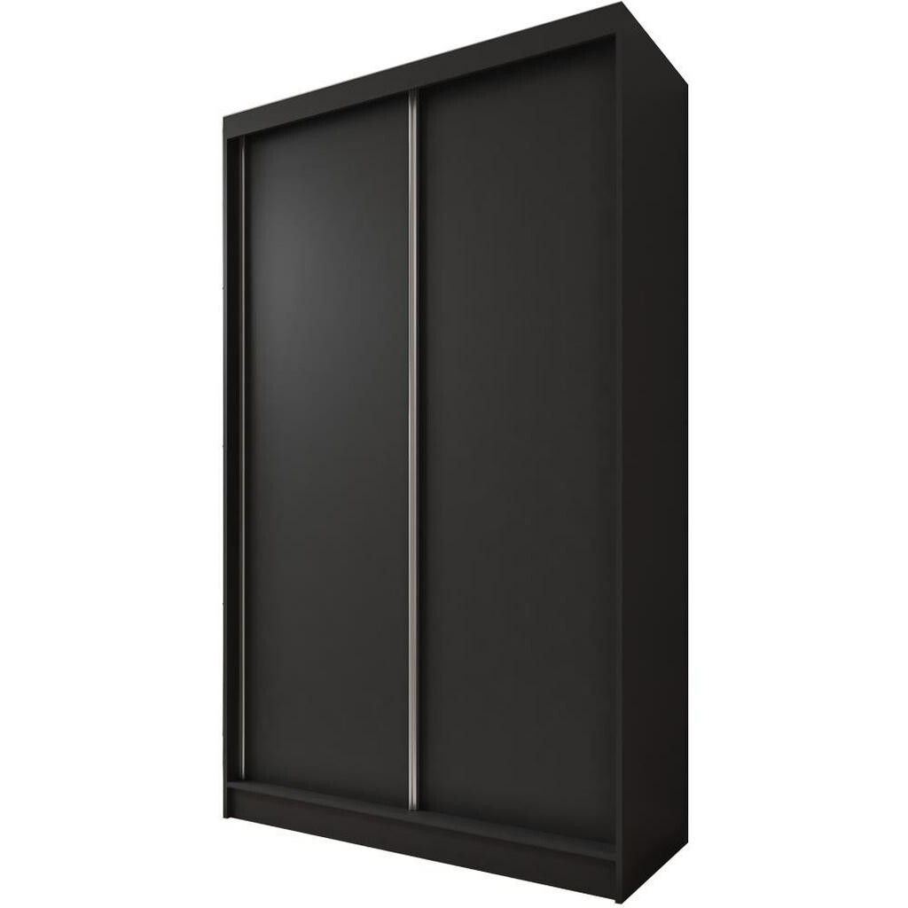 Beautysofa SKŘÍŇ s posuvnými dveřmi Mario 120/216/61 černá se zásuvkami