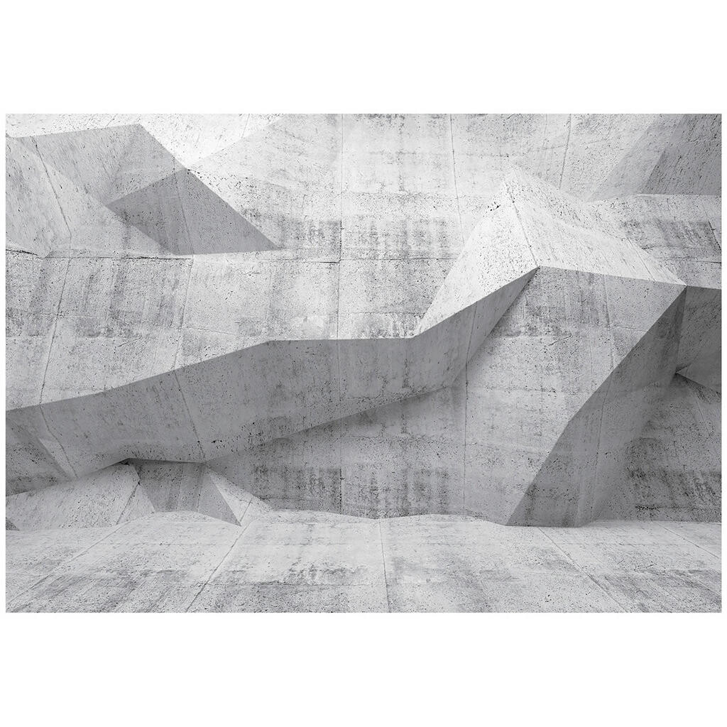 Wallarena 3D abstraktní fototapeta šedá 312x219 cm