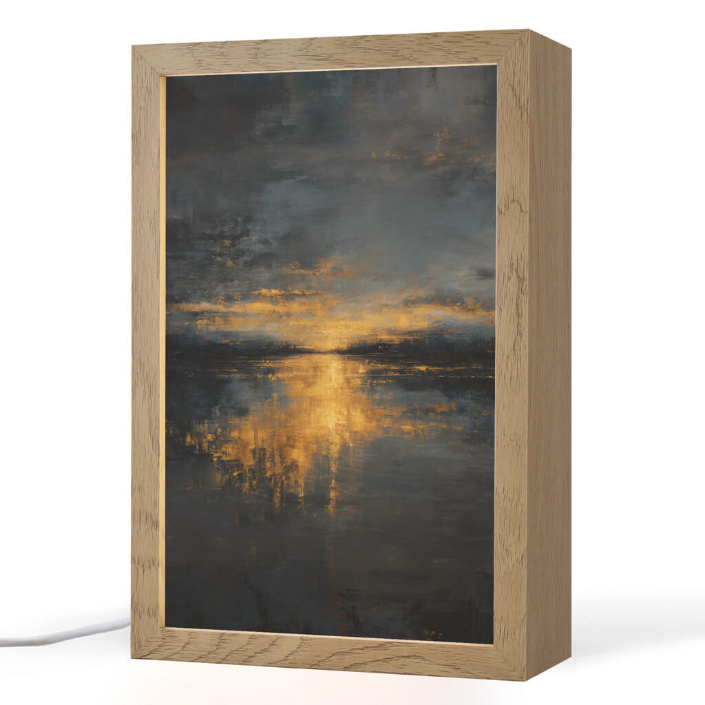 OnlyWow STOLNÍ LAMPA Zlatý odraz na vodě 20x30 cm