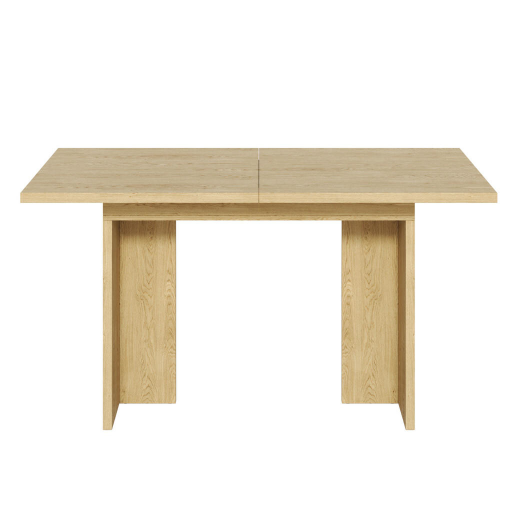OKWISH JÍDELNÍ stůl 140–180/80 cm dubová barva z MDF rozkládací pro 6–8 osob