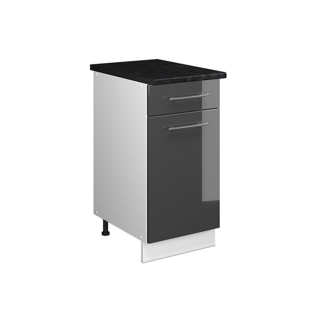 Vicco SPODNÍ SKŘÍŇKA PRO DŘEZ/VARNOU DESKU Fame-Line, Antracitový vysoký lesk/Bílá, 40 cm, PD Antracit
