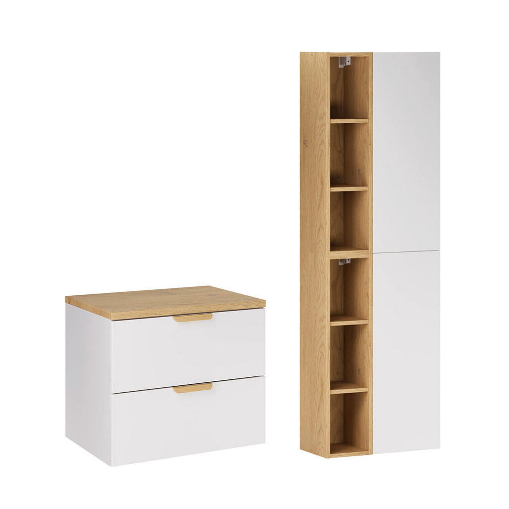 Petits-meubles SKŘÍŇKA POD UMYVADLO 60.6cm Oria 2er-Set Bílá